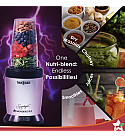 Nutri-blend Thunder Mixer, Grinder, Blender & Smoothie Maker | 1000W 22000 RPM 100% Full Copper Motor | SS 6-Blade Assembly | 2 Unbreakable Tritan Jars | 2 Years Warranty | Recipe Book By Chef Sanjeev Kapoor | Black Silver